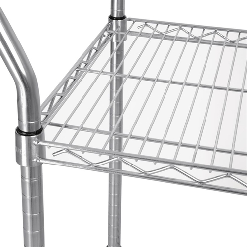 Vogue 2 tier Chrome Wire Trolley 910x457x960mm - CC430