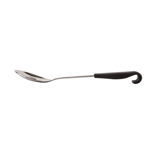 Vogue Slotted Serving Spoon Black Handled 340mm - CS911