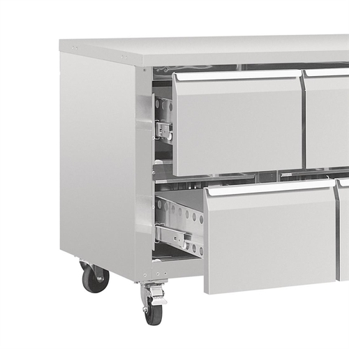 Polar U-Series Eight Drawer Gastronorm Counter Fridge - 8 x 1/1 GN - DA549-A