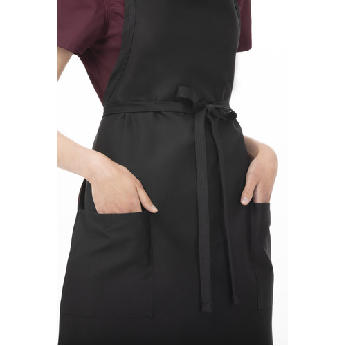 Chef Works Two Patch Pocket Bib Apron - F53 - F53