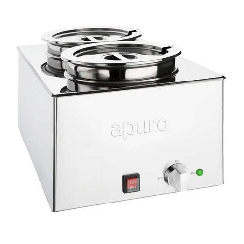 Apuro FT695-A Bain-Marie with Round Pots 2x 5.2Ltr - FT695-A