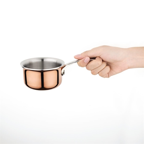 Vogue Copper Tri Wall Mini Saucepan 90mm - GG756