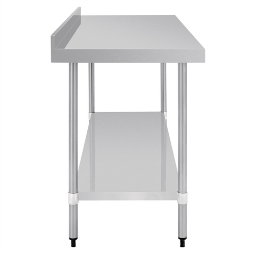 Vogue Stainless Steel Table with Splashback 1800x700x900mm - GJ509