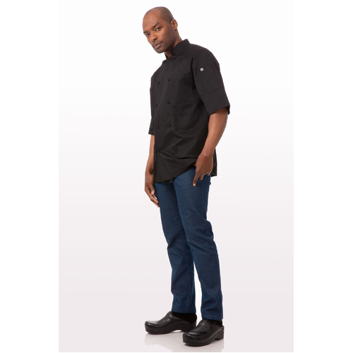 Montreal Cool Vent Chef Jacket - Black - JLCV-BLK-XS - JLCV-BLK-XS