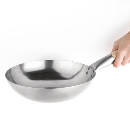 Vogue Wok Flat Base 254mm  - K295