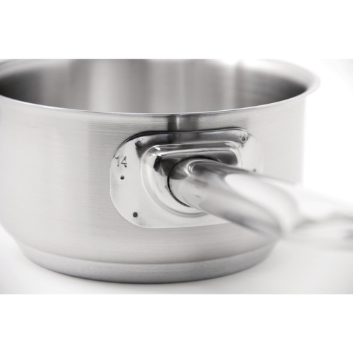 Vogue Stainless Steel Saucepan 280mm 8Ltr - M946