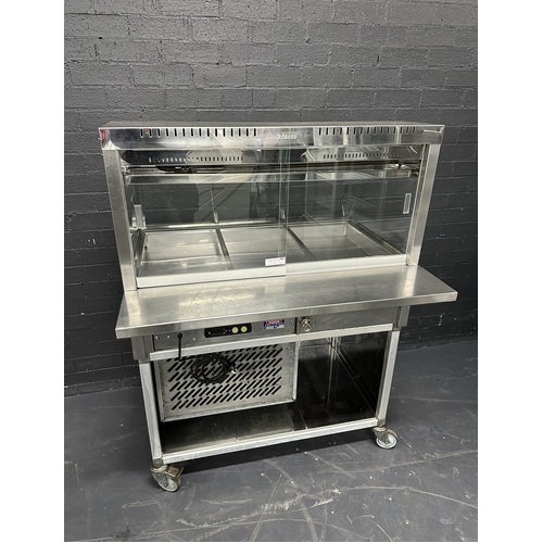 Pre-Owned Roband CRX23RD - Curved Glass Cold Food Display on Cabinet Stand - PO-1572