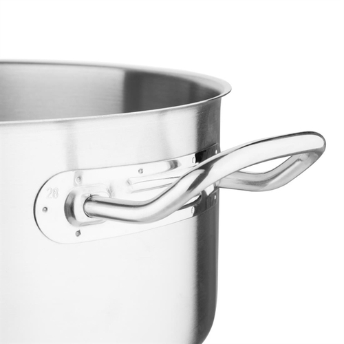 Vogue Stainless Steel Casserole Pan 280mm 7.5Ltr - T177