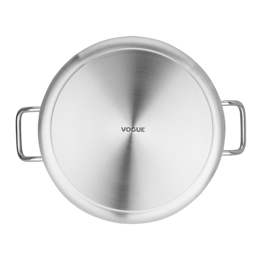 Vogue Stainless Steel Casserole Pan 360mm 13Ltr - T187