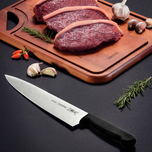 Tramontina Professional Butcher Knife Straight Back Black Handle - 250mm - TM24607100