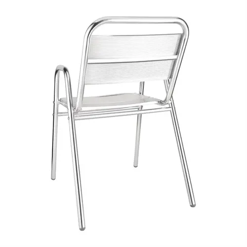 Bolero Aluminium Stacking Chairs Arched Arms (Pack of 4) - U501