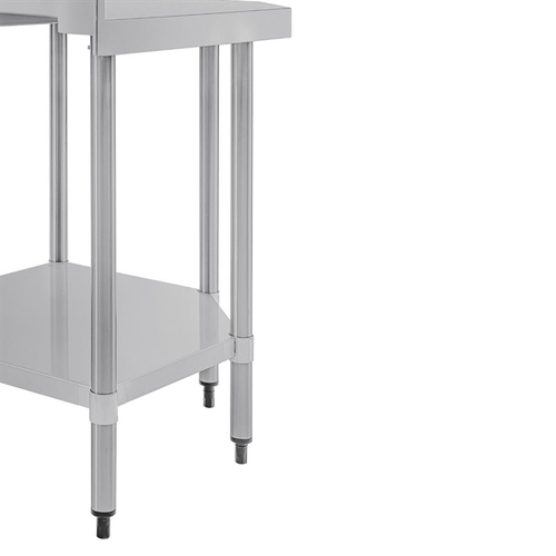 Vogue Stainless Steel Corner Table 800x600x960mm - CB907