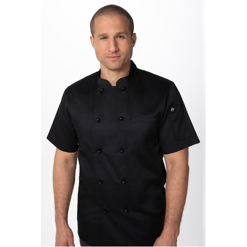 Canberra Basic Chef Jacket - Black - CBBS-XS - CBBS-XS