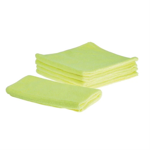 Jantex Microfibre Cloths Yellow 400x400mm (Pack of 5) - DN841