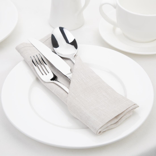 Olympia Linen Table Napkin 400x400mm Natural (Pack of 12) - FW699