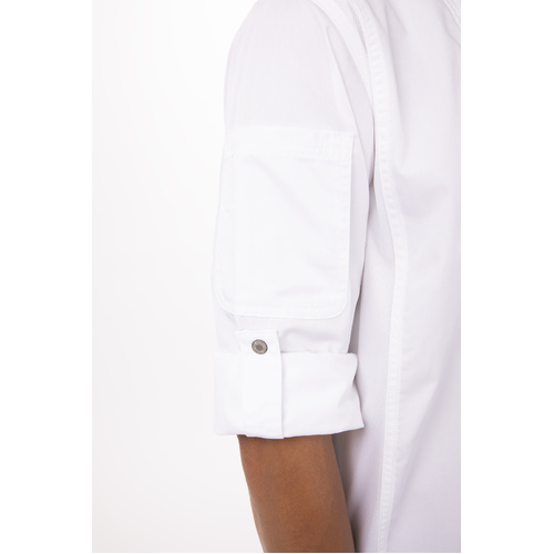 Hartford Chef Jacket - White - BCLZ008-WHT-XS - BCLZ008-WHT-XS