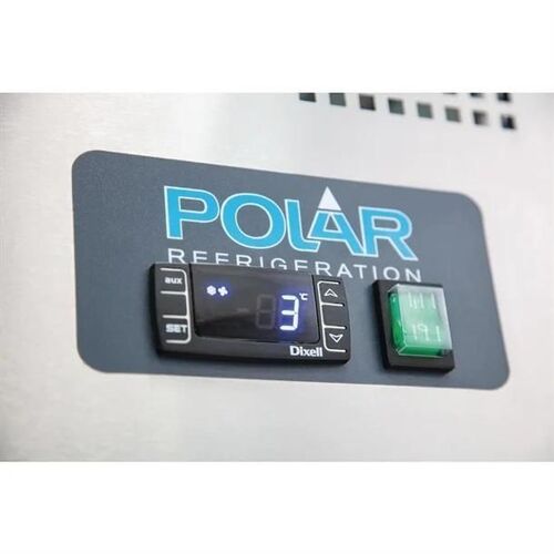 Polar U-Series Refrigerated GN Counter Saladette with Sneeze Guard - 2 Door - CT393-A