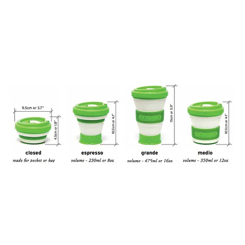 Evo Eco-Friendly Collapsible Cup - Lime - EVO-POKLIM-S