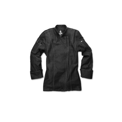 Chef Works Gramercy Denim Chef Jacket - EXWDZ002-BLK - EXWDZ002-BLK