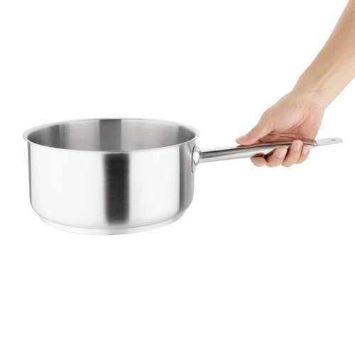 Vogue Stainless Steel Saucepan 240mm 5Ltr - M945