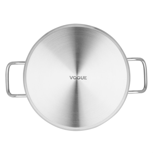 Vogue Stainless Steel Casserole Pan 280mm 7.5Ltr - T177