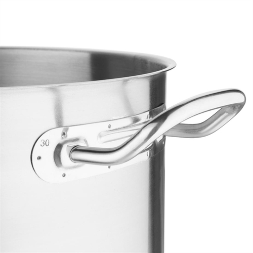 Vogue Stainless Steel Deep Stock Pot 300mm 20.5Ltr - T193