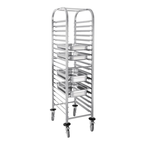 Vogue Gastronorm 1/1 Racking Trolley 20 Level 380x557x1700mm - U376