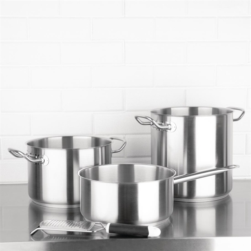 Vogue Stainless Steel Saucepan 240mm 5Ltr - M945