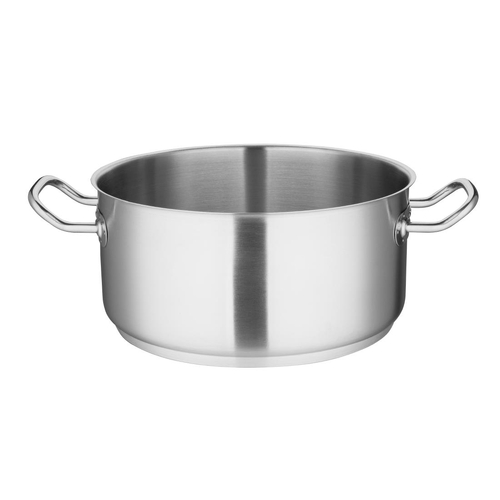 Vogue Stainless Steel Casserole Pan 280mm 7.5Ltr - T177