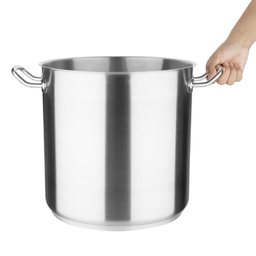 Vogue Stainless Steel Deep Stock Pot 300mm 20.5Ltr - T193