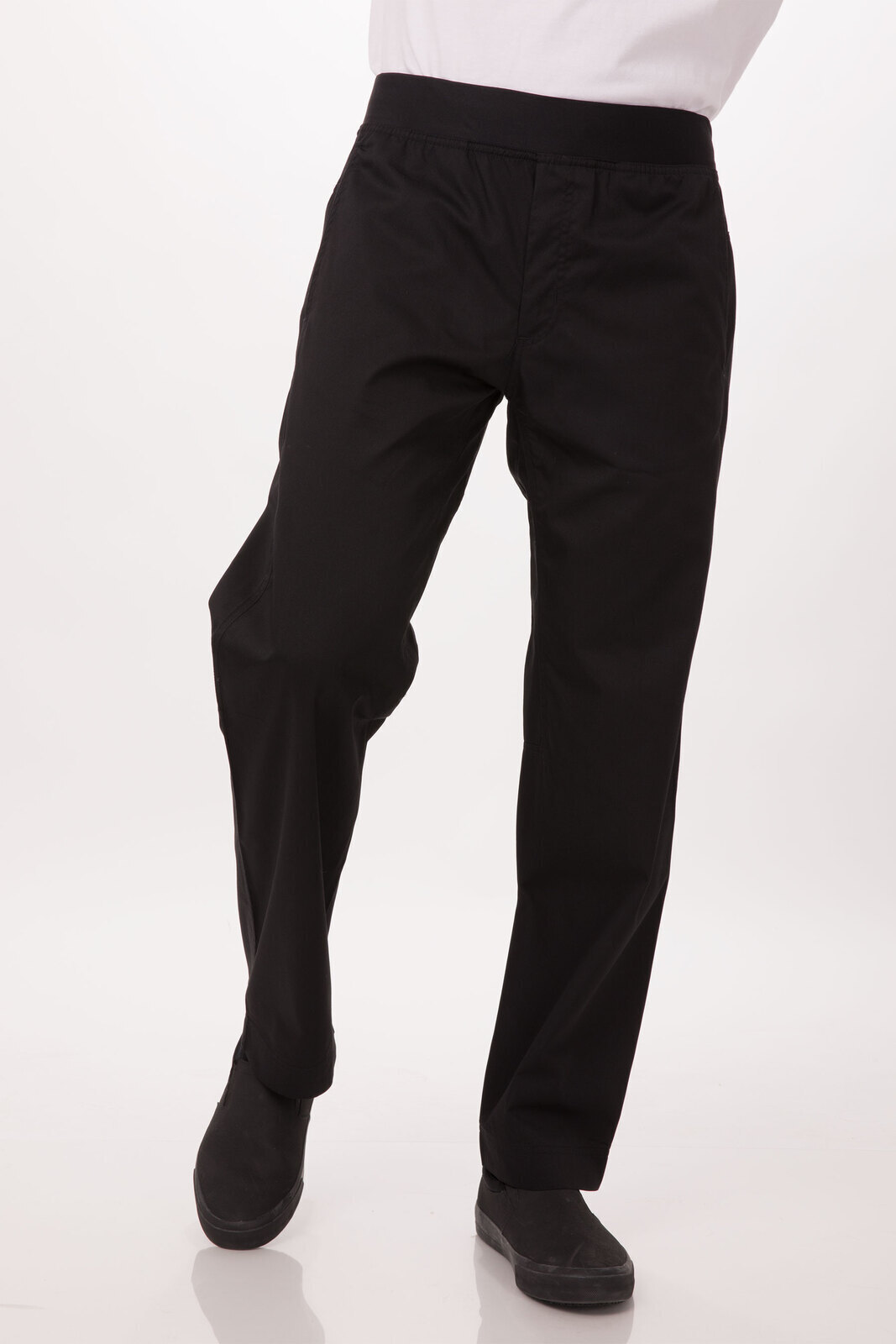 Chef Works Lightweight Black Slim Fit Chef Pants - PBN01-BLK