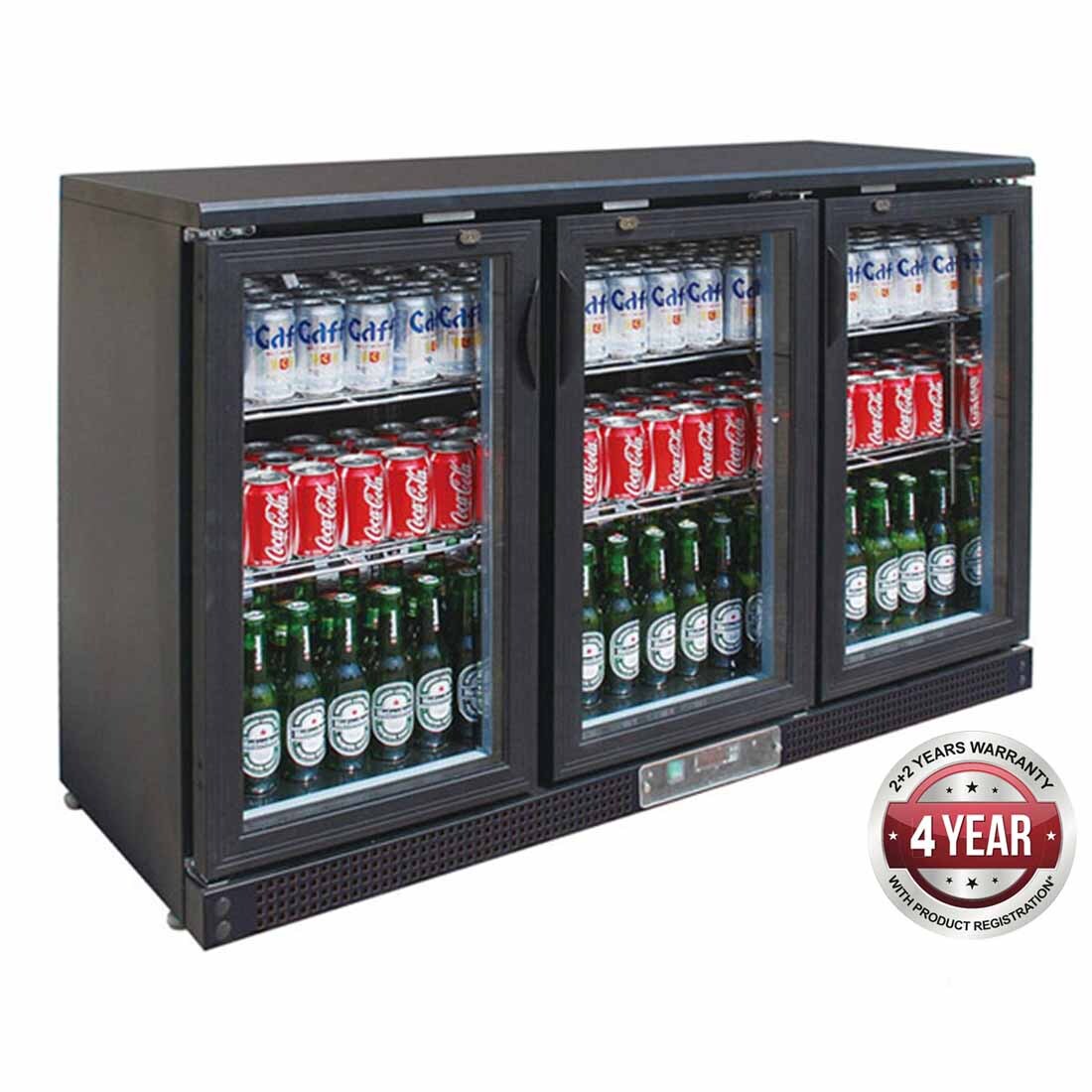 FED Thermaster SC316G Bar Cooler 3 Door Black