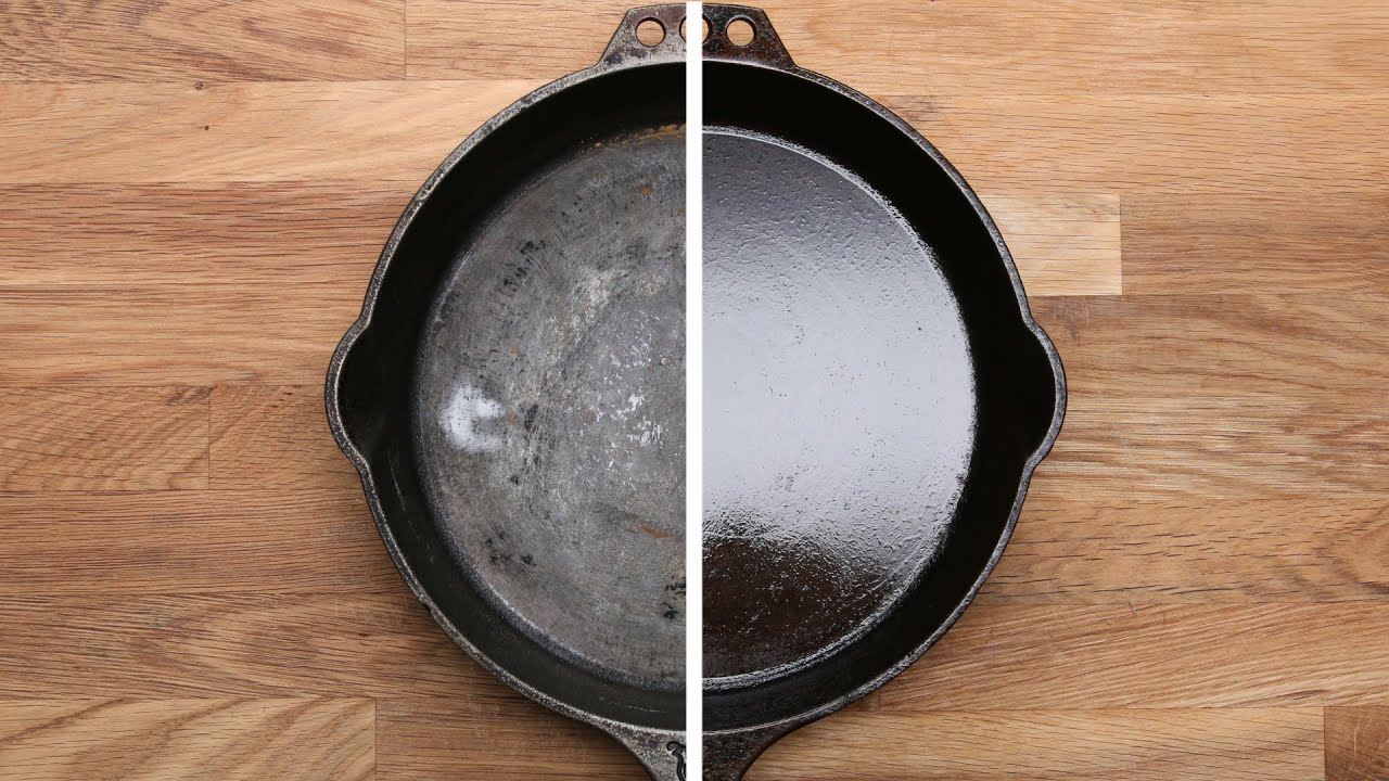 How To Clean & Season Rusty Cast Iron Skillets With Salt & Oil