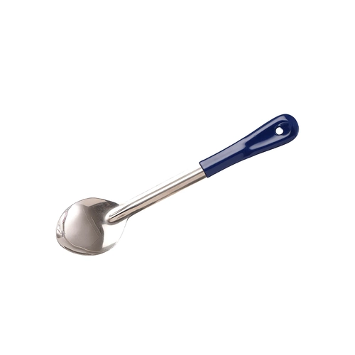 Chef Inox Basting Spoon Solid Stainless Steel 100x70x330mm Blue Handle - 03313-BL