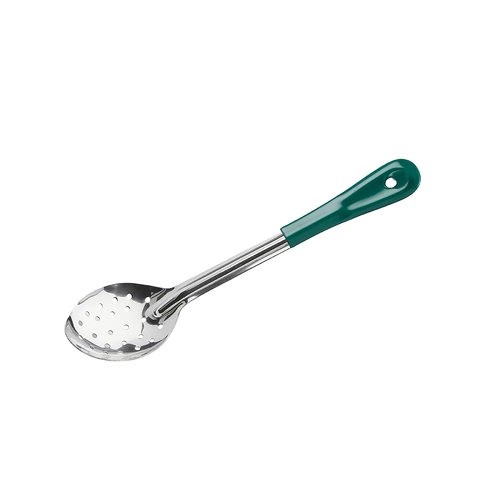 Chef Inox Basting Spoon Perforated Stainless Steel 330mm Green Handle - 03323-GR