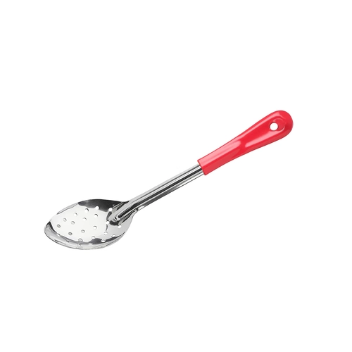 Chef Inox Basting Spoon Perforated Stainless Steel 330mm Red Handle - 03323-R