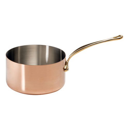 Matfer Bourgeat Saucepan Copper 140mm Brass Handle - 034004