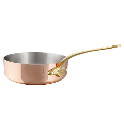 Matfer Bourgeat Saute Pan Copper 200mm Brass Handle - 034010