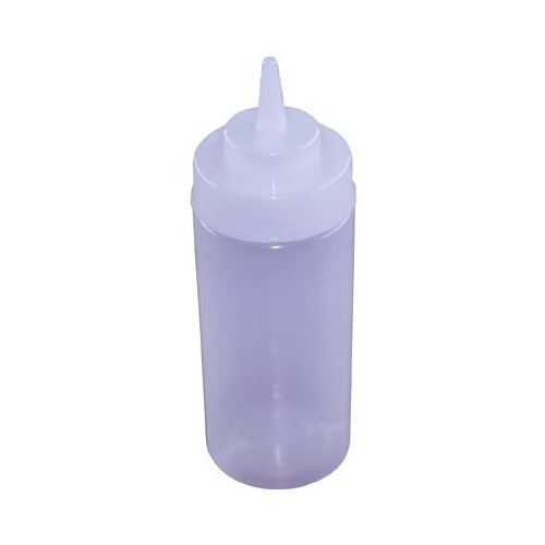 Chef Inox Squeeze Bottle  - Wide Mouth 480ml/16oz Clear - 06970