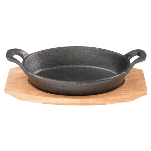 Pyrolux Pyrocast Oval Gratin With Maple Tray - 217x150mm - 11882