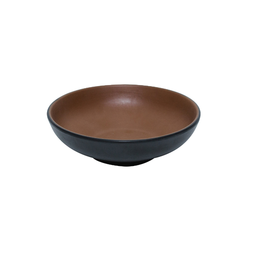 Coucou Melamine Round Bowl 12.3x3.8cm - Brown & Black - 11BW12BB