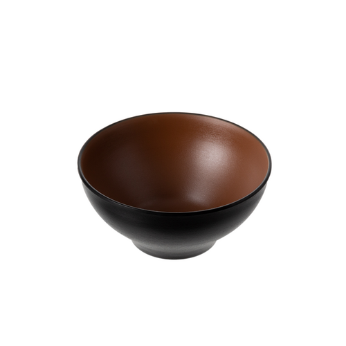 Coucou Melamine Round Bowl 15.2x7.1cm - Brown & Black - 11BW15BB