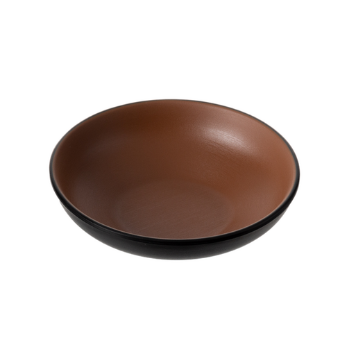 Coucou Melamine Round Bowl 14.9x4.1cm - Brown & Black - 11BW15BB1