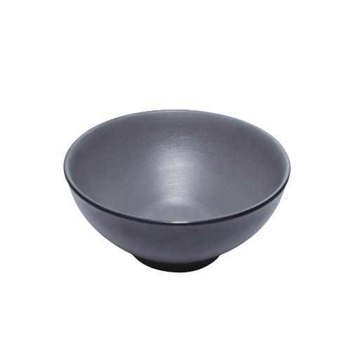 Coucou Melamine Round Bowl 15.2x7.1cm - Grey & Black - 11BW15GB