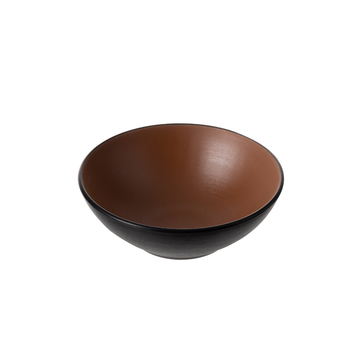 Coucou Melamine Round Bowl 16.2x5.5cm - Brown & Black - 11BW16BB1