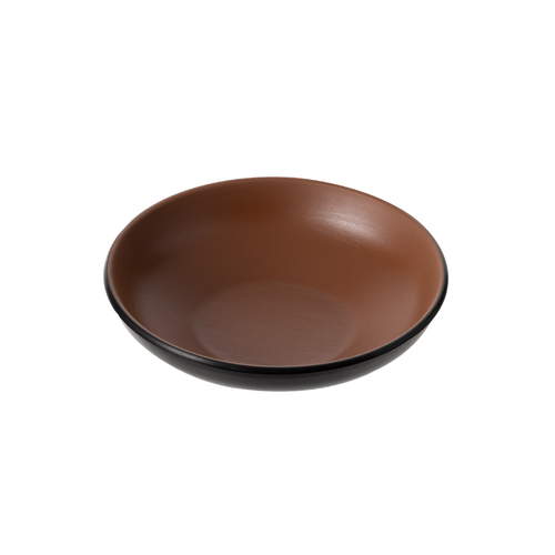 Coucou Melamine Round Bowl 17.4x4.4cm - Brown & Black - 11BW17BB