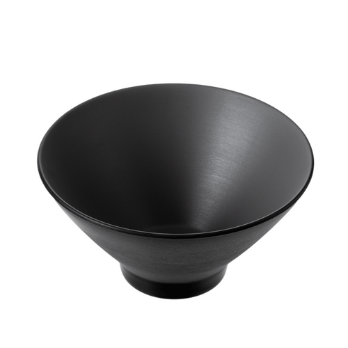 Coucou Melamine V Shape Round Bowl 20.4x10.4cm - Grey & Black - 11BW20GB