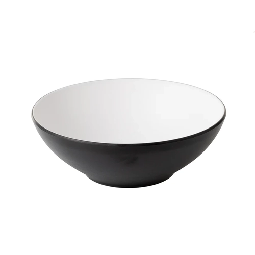 CouCou Dual Colour Round Bowl 24cm - White & Black - 11BW24WB