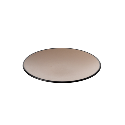 Coucou Melamine Round Plate 20.3x2.3cm - Beige & Black - 11PL20EB