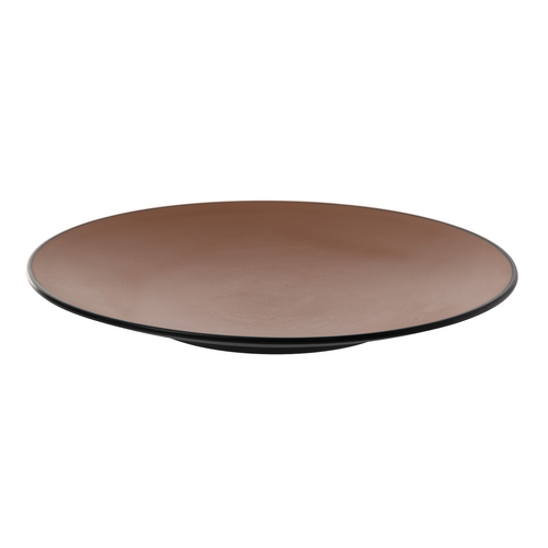 Coucou Melamine Round Plate 30cm - Brown & Black - 11PL30BB